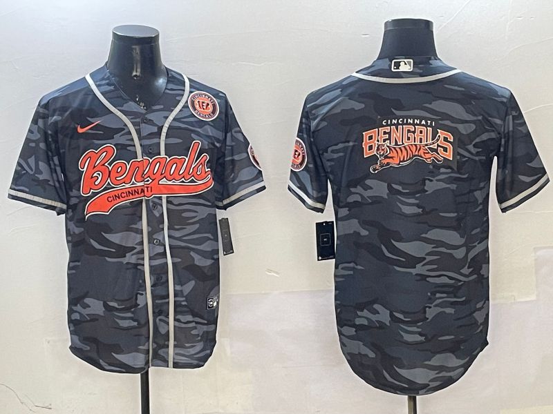 Men Cincinnati Bengals Blank Camo Joint Name 2025 Nike Limited NFL Jersey style 5